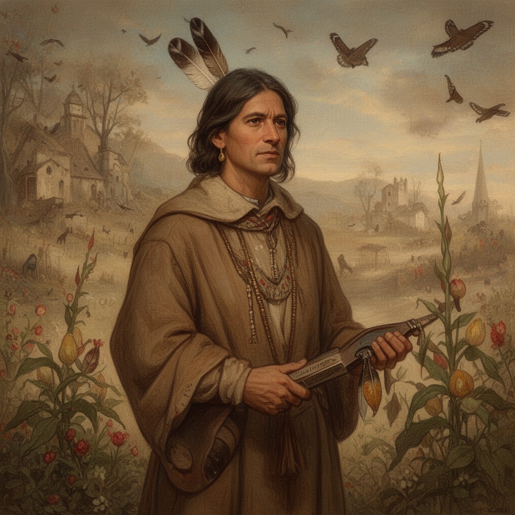 AI-generated illustration of Squanto