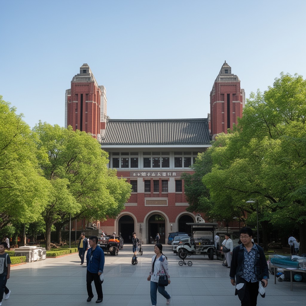 AI-generated illustration of Tsinghua University