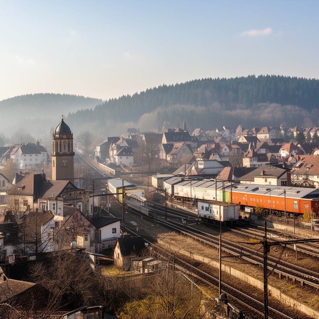 AI-generated illustration of Chemnitz–Annaberg-Buchholz railway