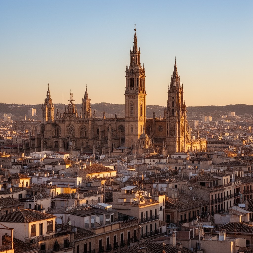 AI-generated illustration of Zaragoza