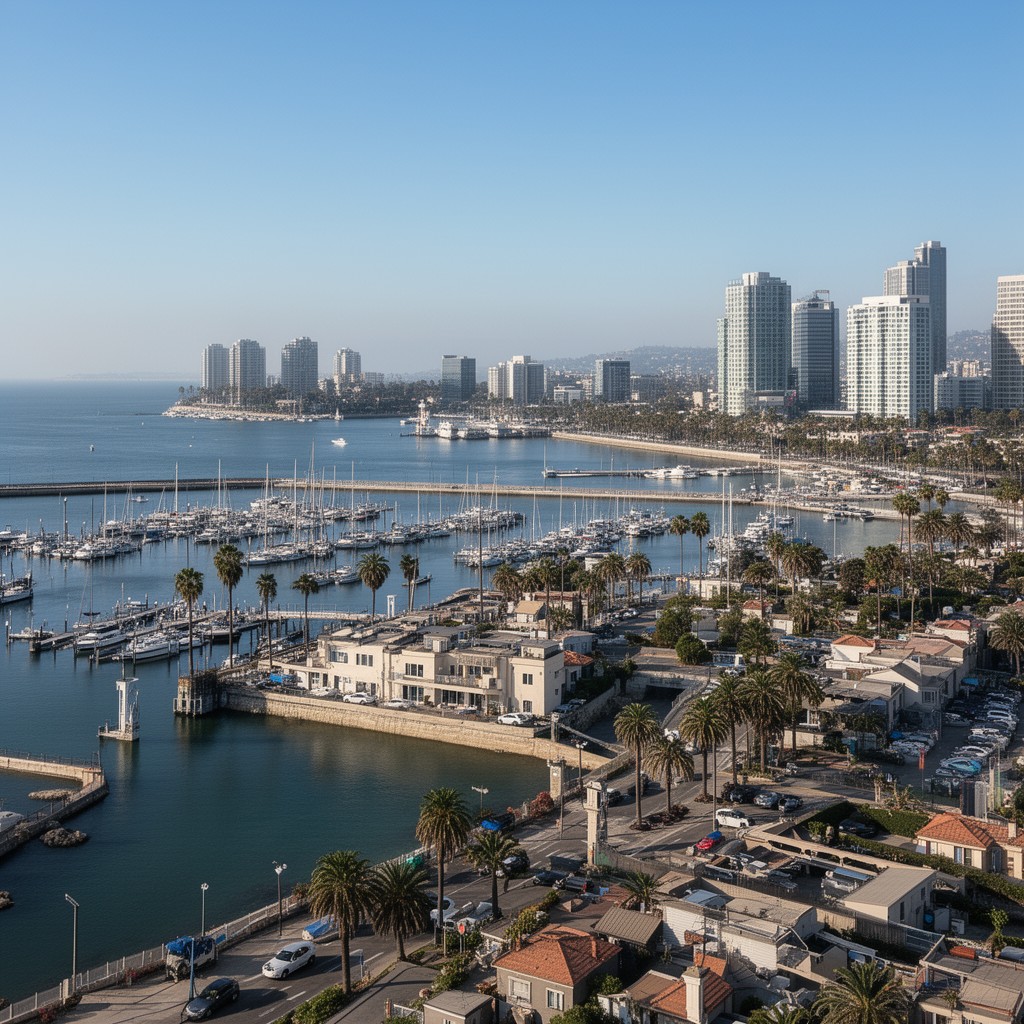 AI-generated illustration of Marina del Rey