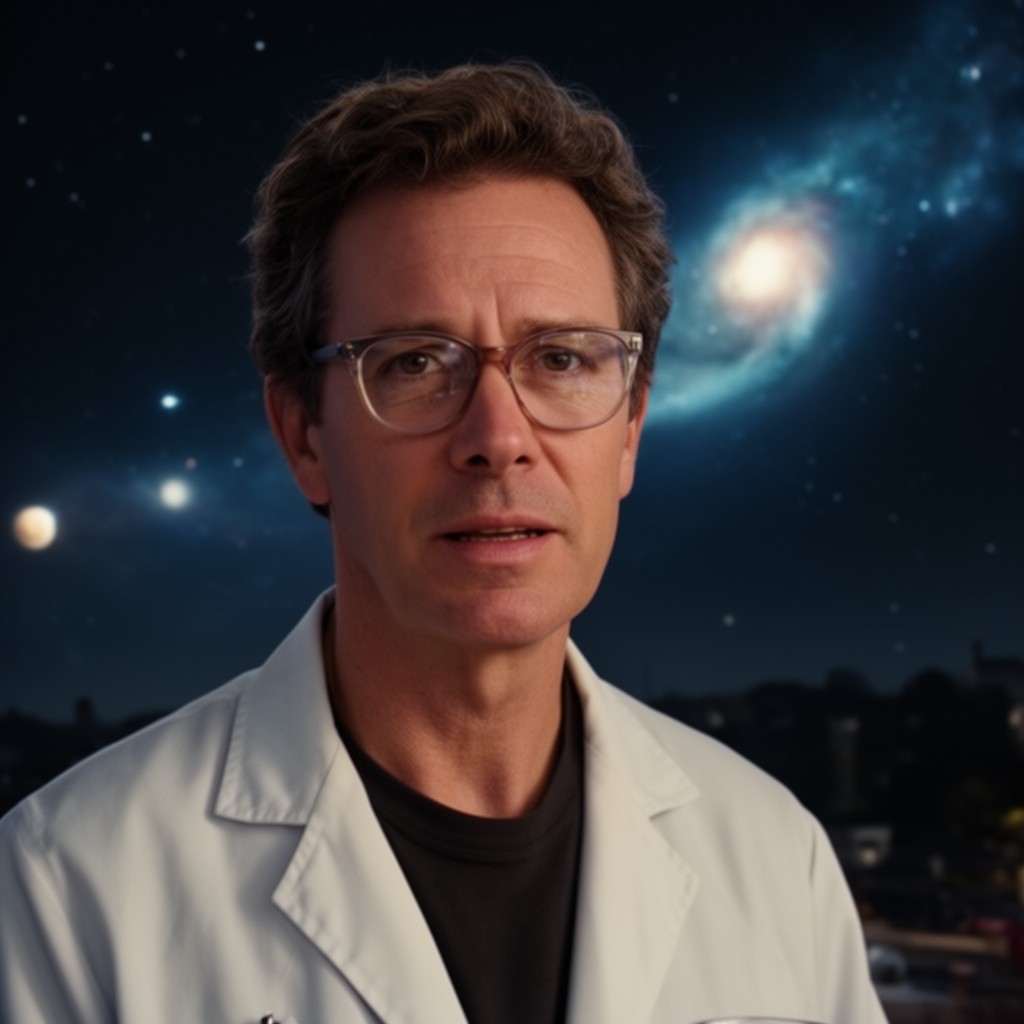 AI-generated illustration of Dr. Randall Mindy