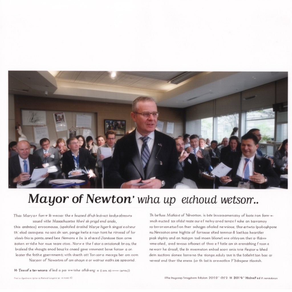 AI-generated illustration of Mayor of Newton
