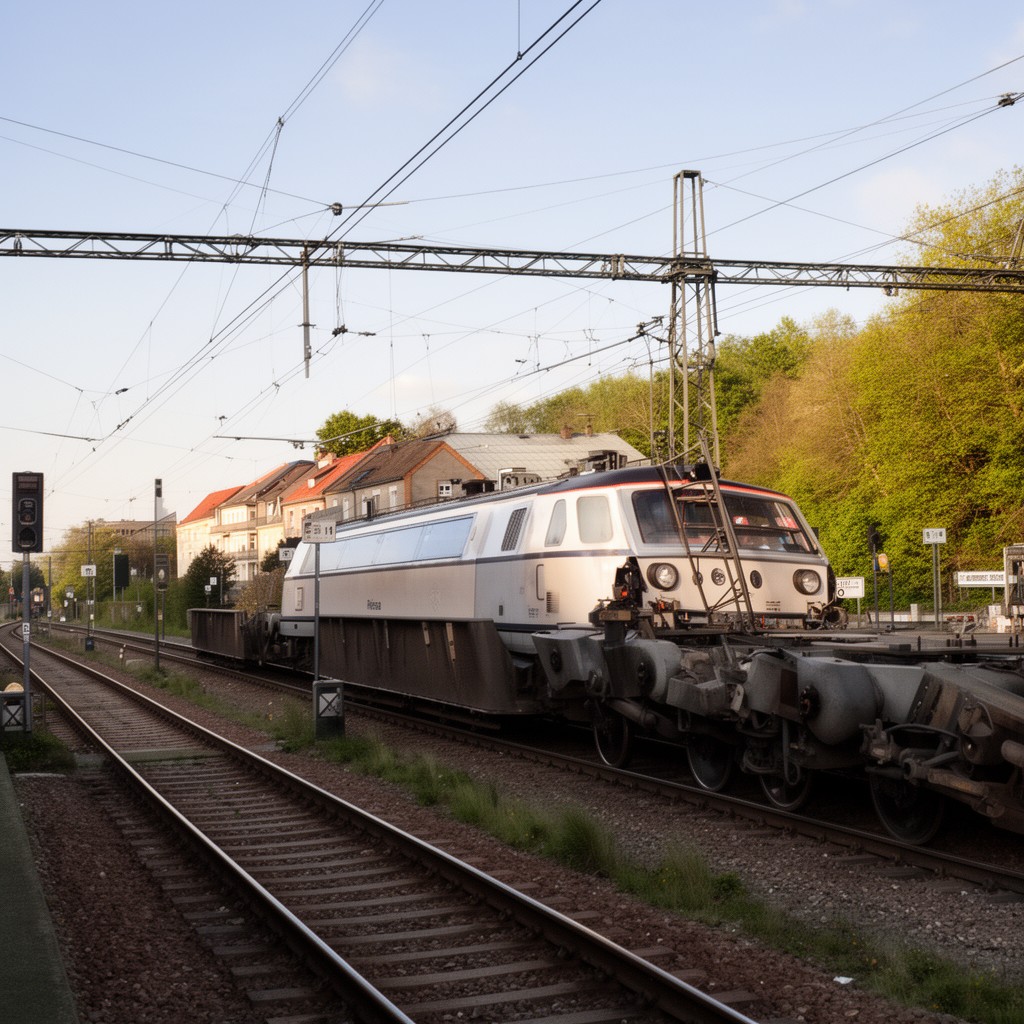 AI-generated illustration of Chemnitz–Riesa railway