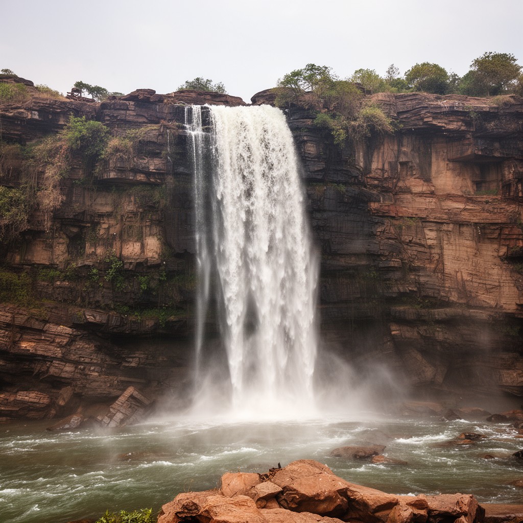 AI-generated illustration of Dhuandhar Falls