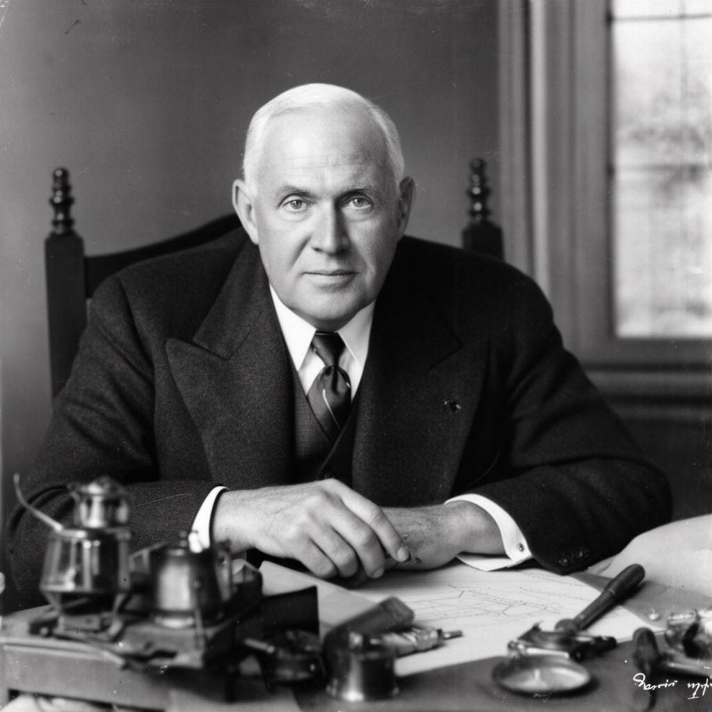 AI-generated illustration of Herbert Hoover