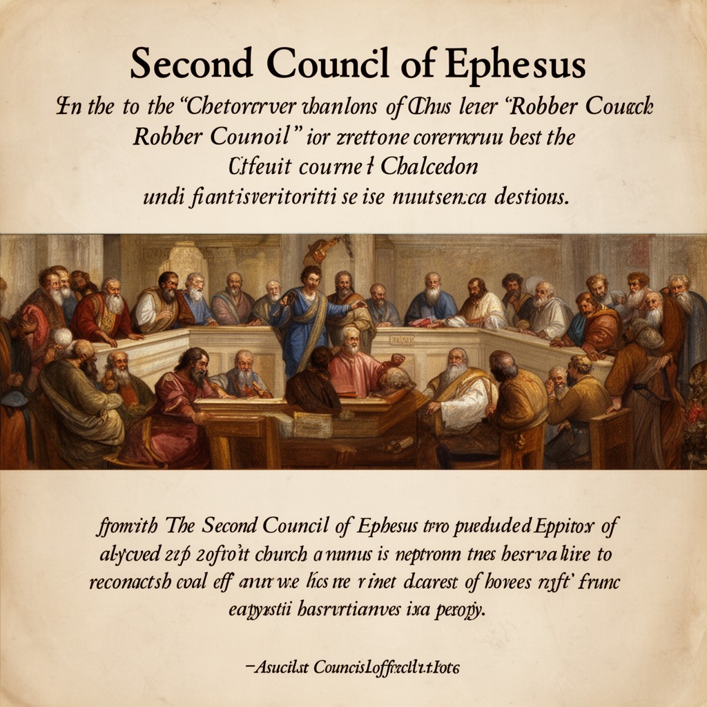 AI-generated illustration of Second Council of Ephesus