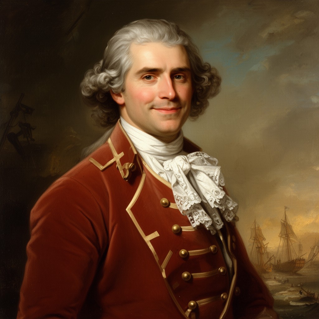 AI-generated illustration of Edward Boscawen