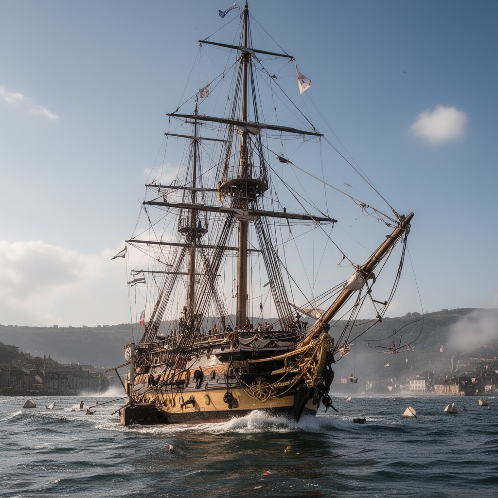 AI-generated illustration of HMS Namur