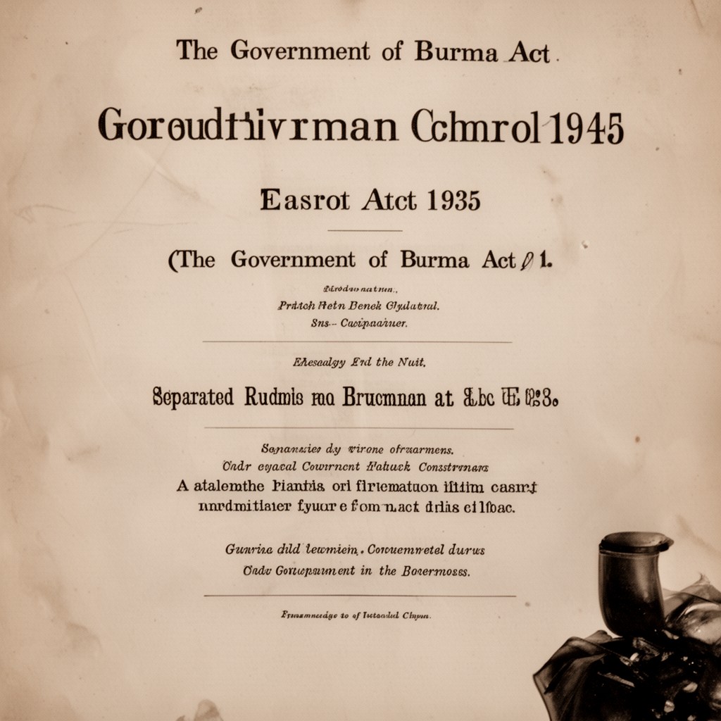 AI-generated illustration of Government of Burma Act 1935