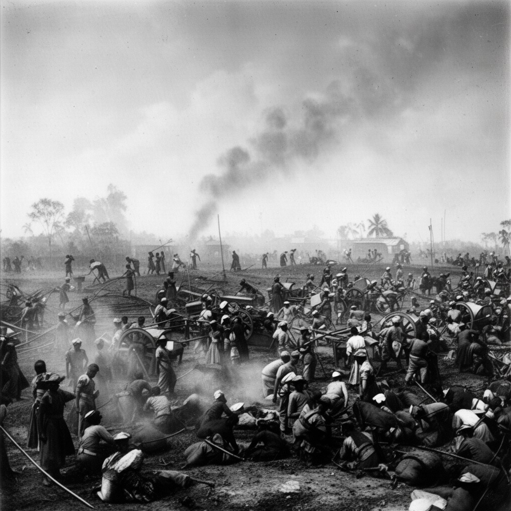 AI-generated illustration of Third Anglo-Burmese War
