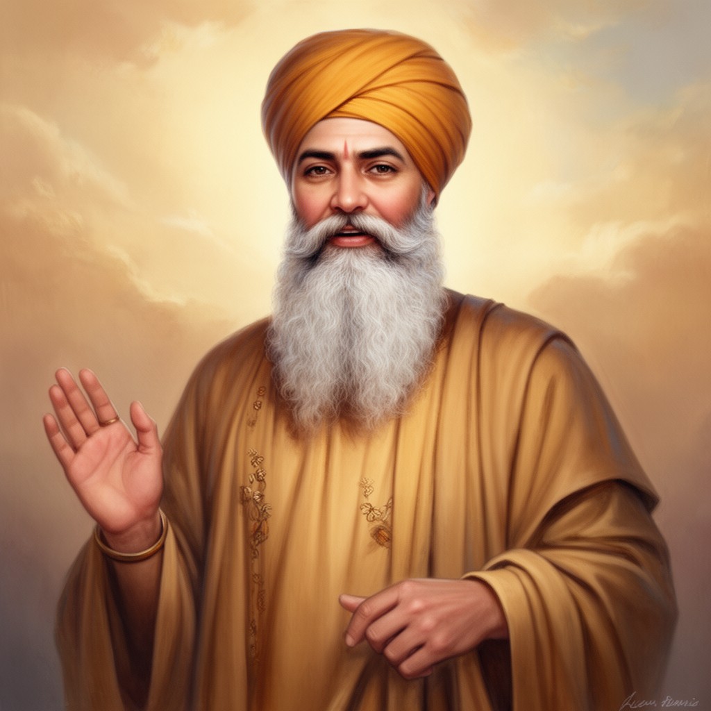 AI-generated illustration of Guru Nanak