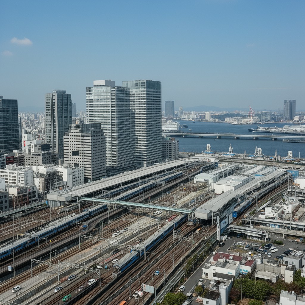 AI-generated illustration of Shinagawa, Tokyo, Japan
