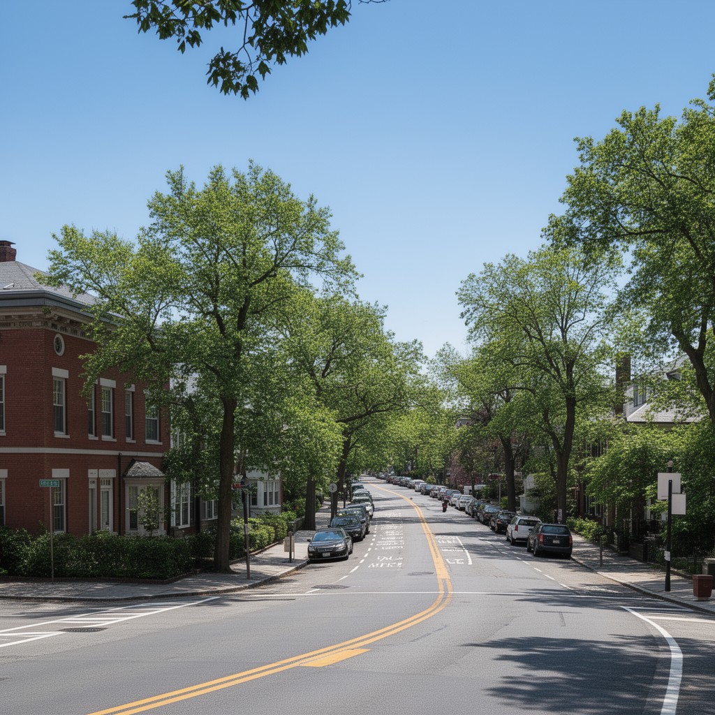 AI-generated illustration of Walnut Street