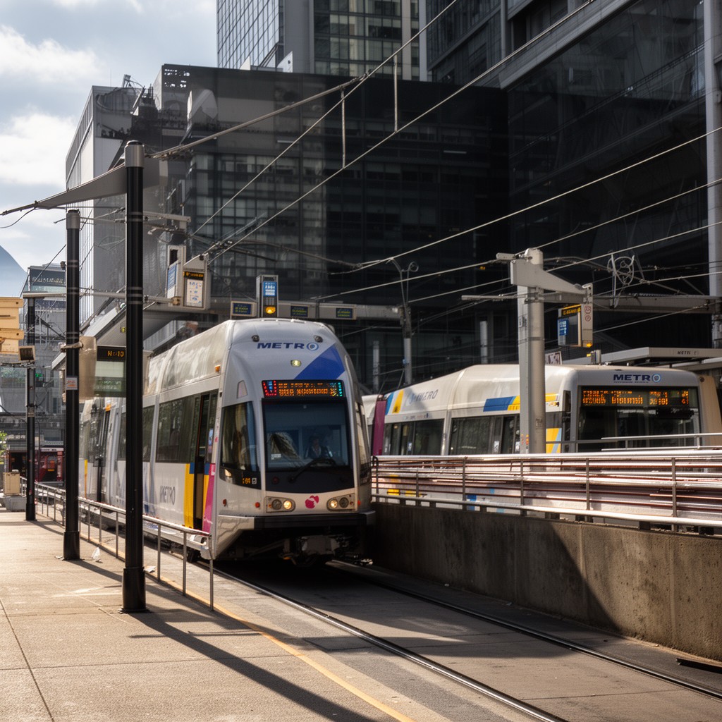 AI-generated illustration of METRO light rail