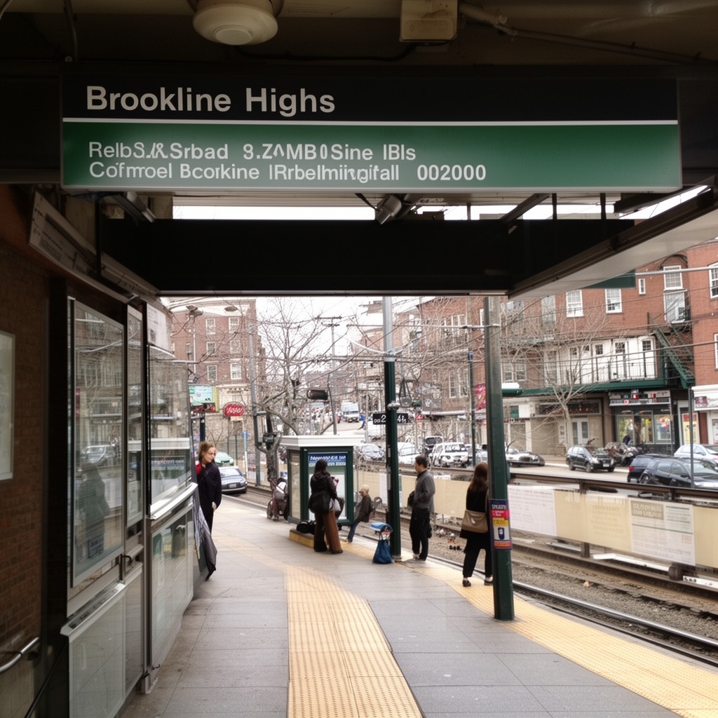 AI-generated illustration of Brookline Hills station