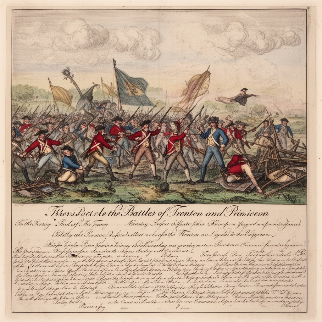AI-generated illustration of Battles of Trenton and Princeton