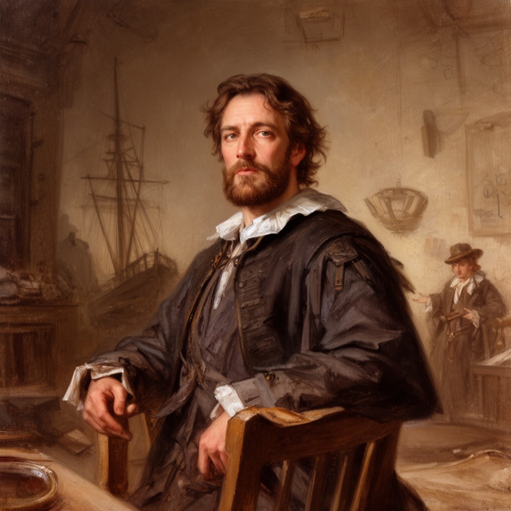 AI-generated illustration of Edward Tilley
