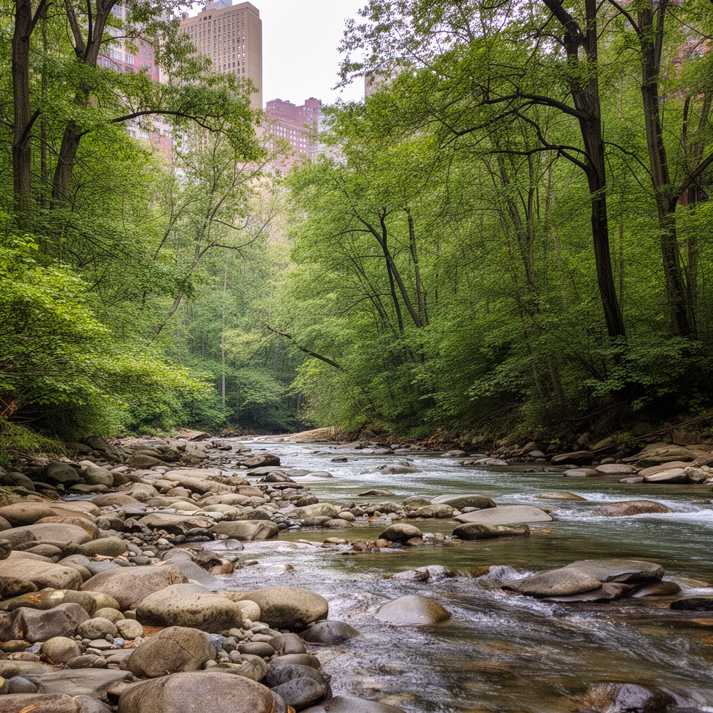 AI-generated illustration of East Branch Croton River