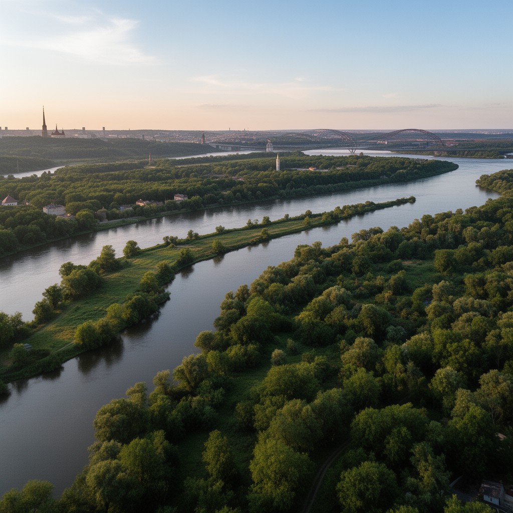 AI-generated illustration of Oka River