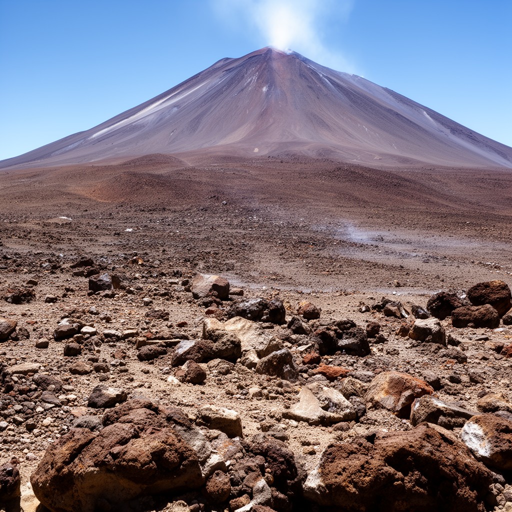 AI-generated illustration of Ollagüe volcano