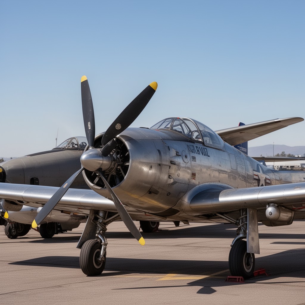 AI-generated illustration of North American T-28 Trojan