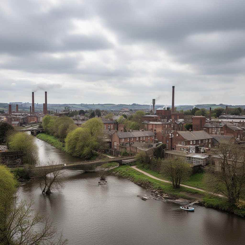 AI-generated illustration of River Calder