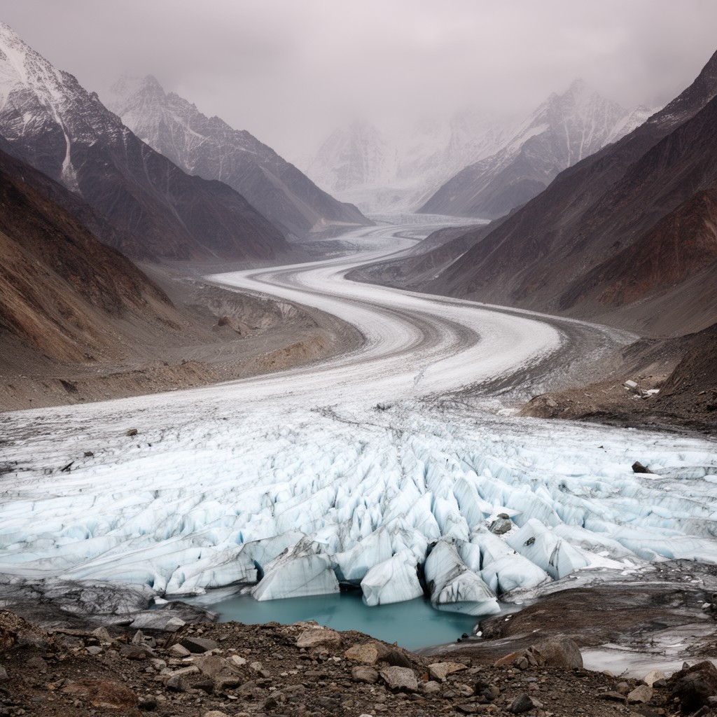 AI-generated illustration of Siachen Glacier