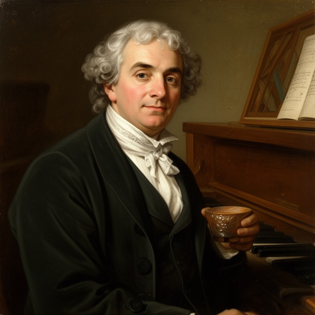AI-generated illustration of Johann Gottfried Bernhard Bach
