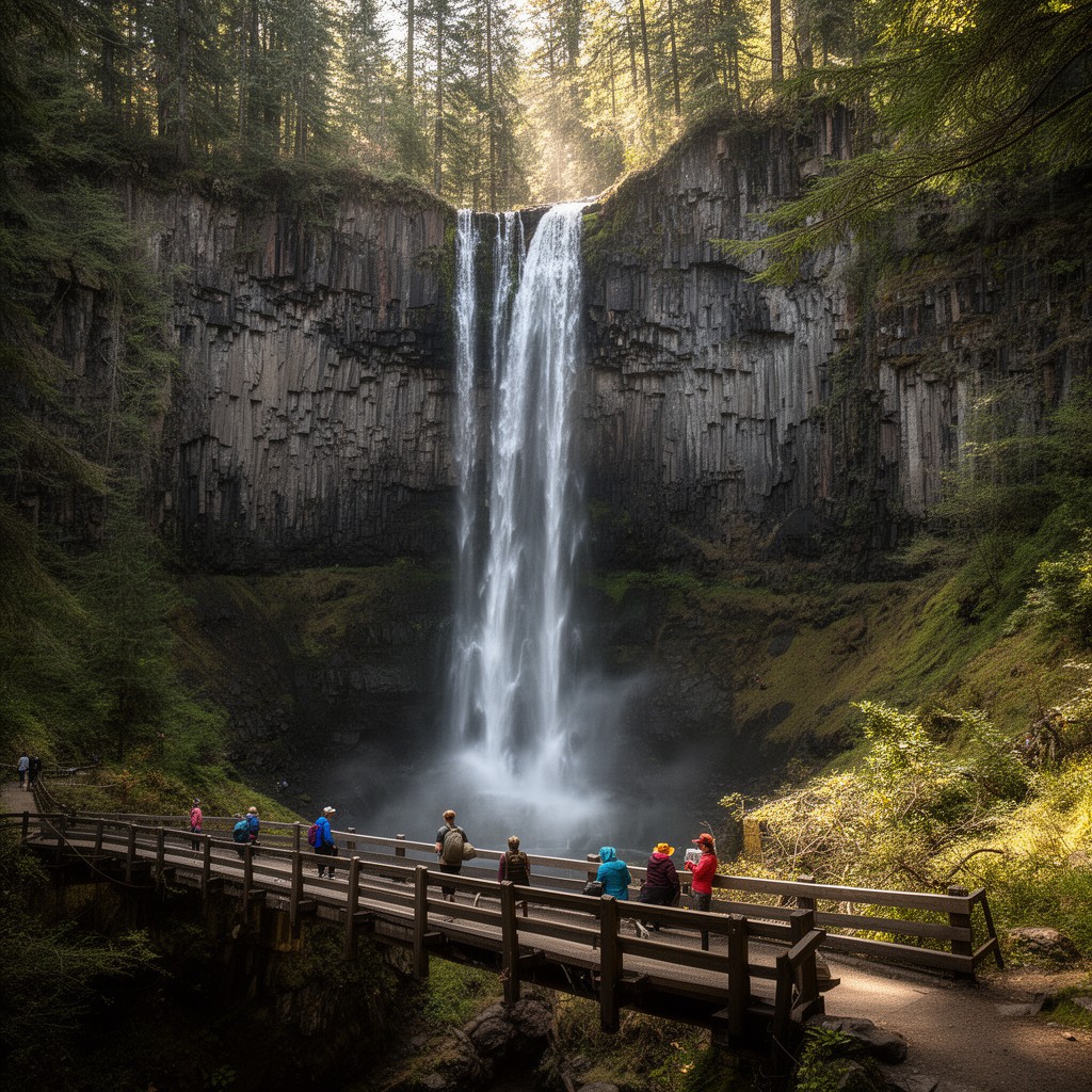 AI-generated illustration of Latourell Falls