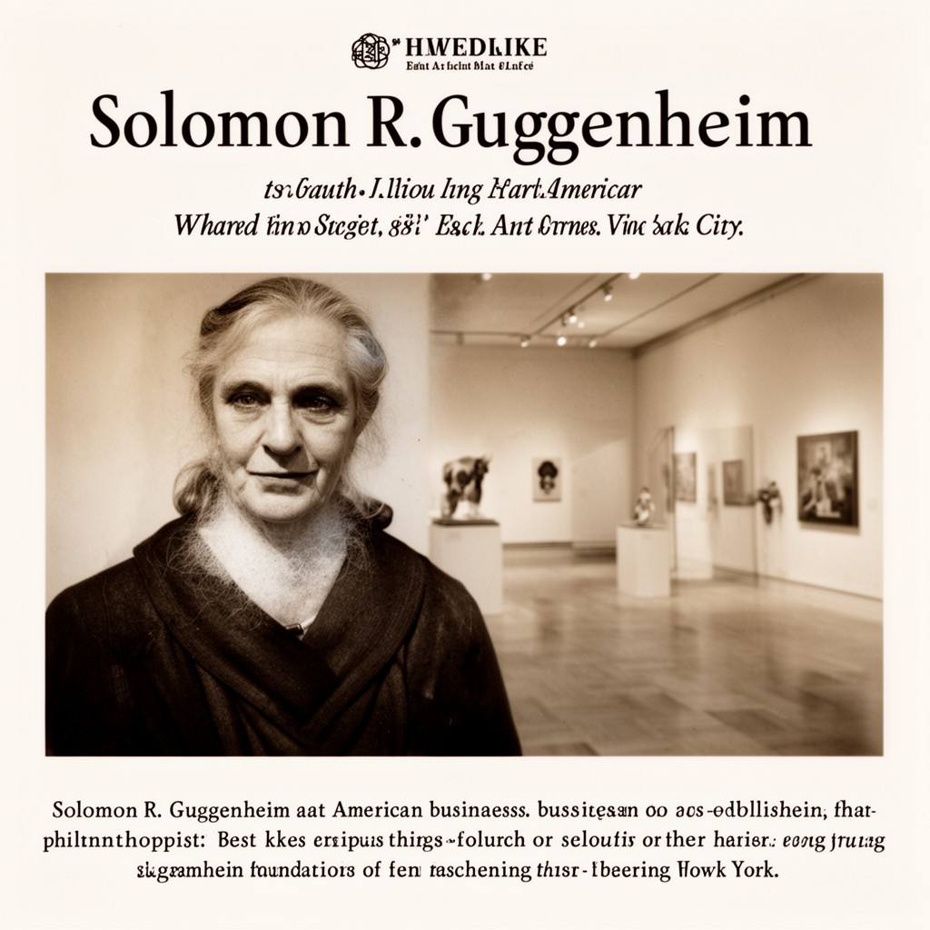 AI-generated illustration of Solomon R. Guggenheim