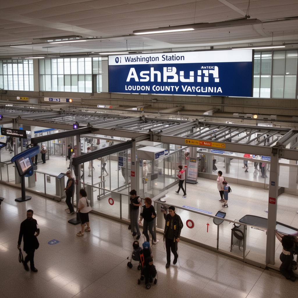 AI-generated illustration of Ashburn station