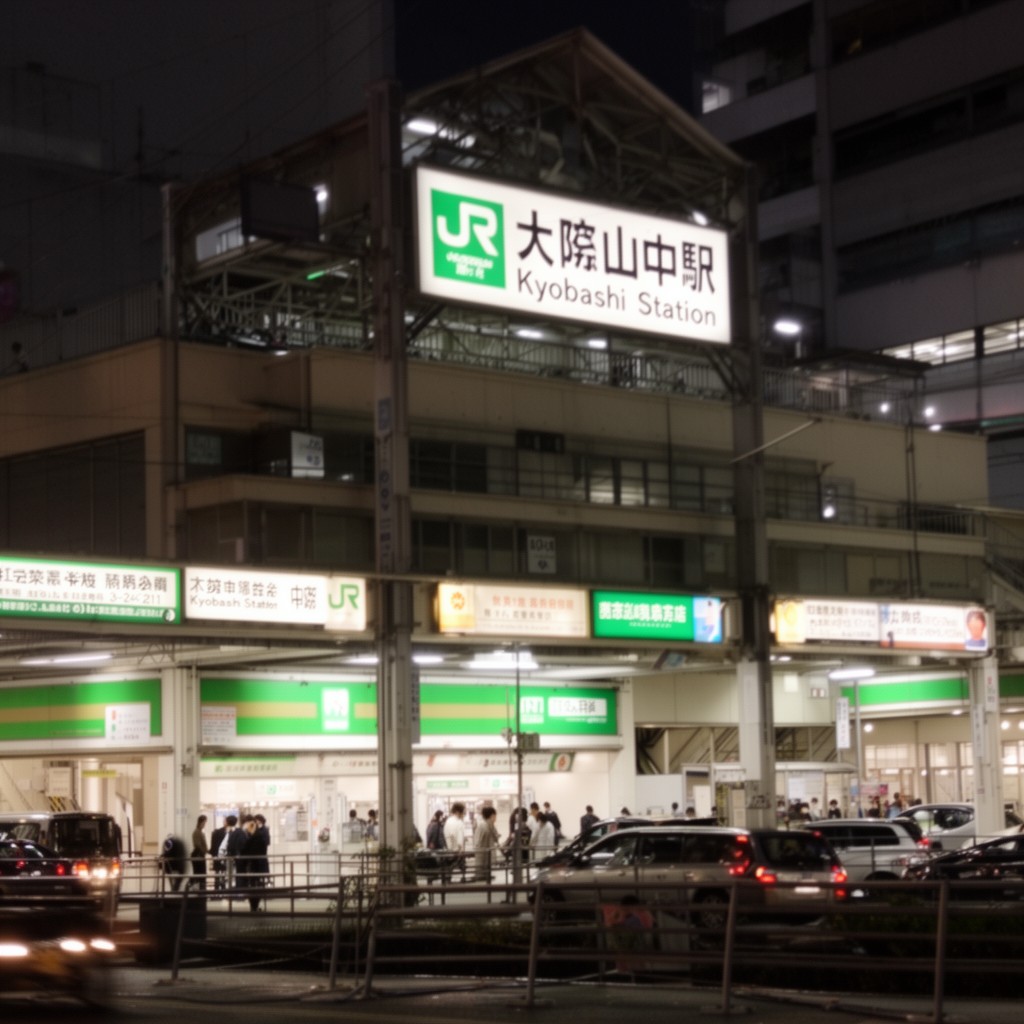 AI-generated illustration of Kyobashi Station