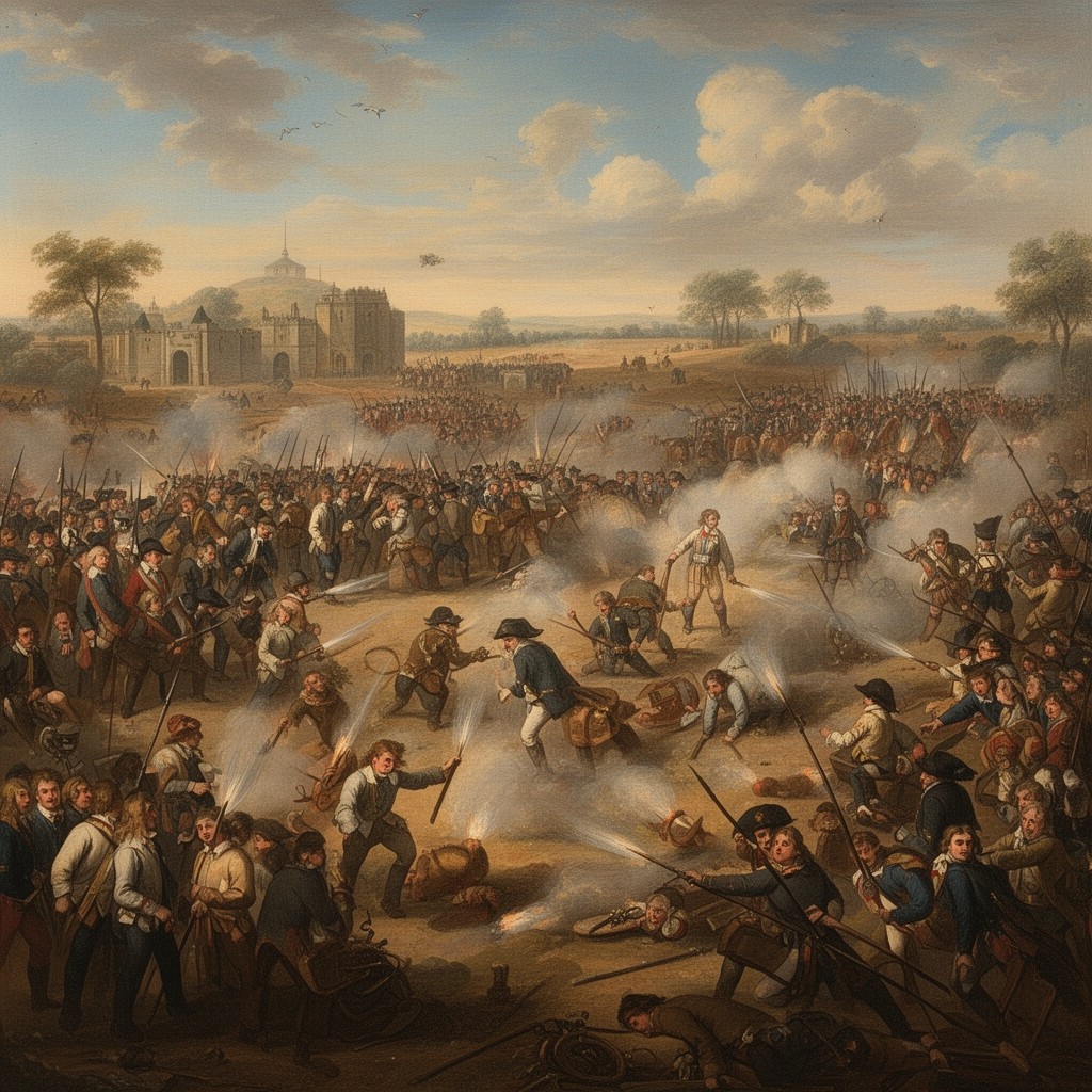 AI-generated illustration of Battle of Aughrim (1691)