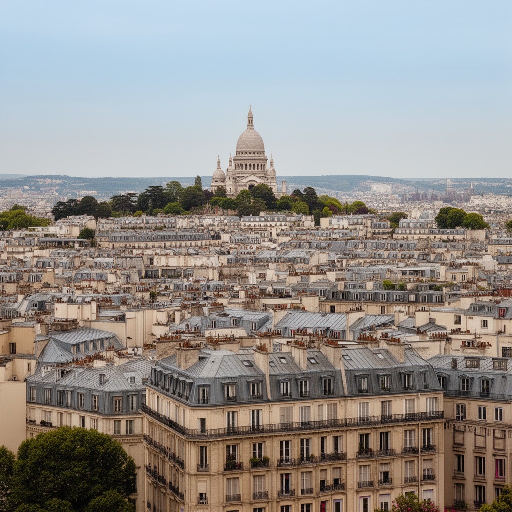 AI-generated illustration of 18th arrondissement of Paris