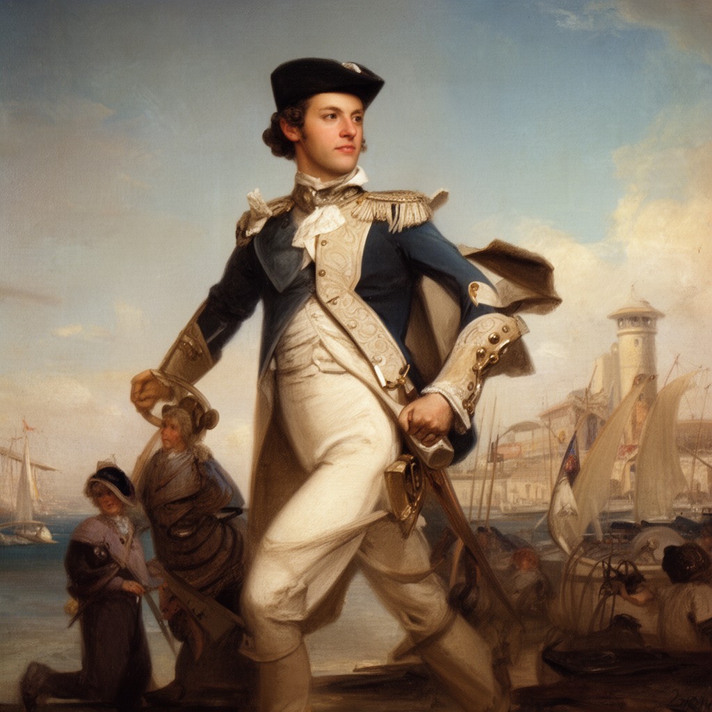 AI-generated illustration of Benedict Arnold V