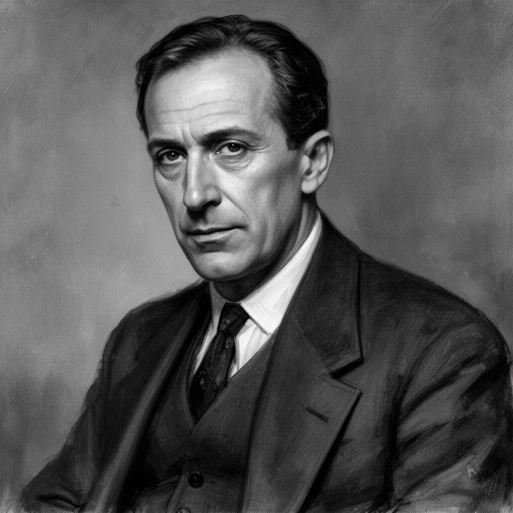 AI-generated illustration of Eugene O'Neill