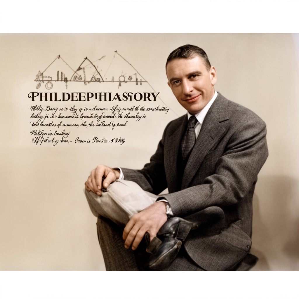 AI-generated illustration of Philip Barry