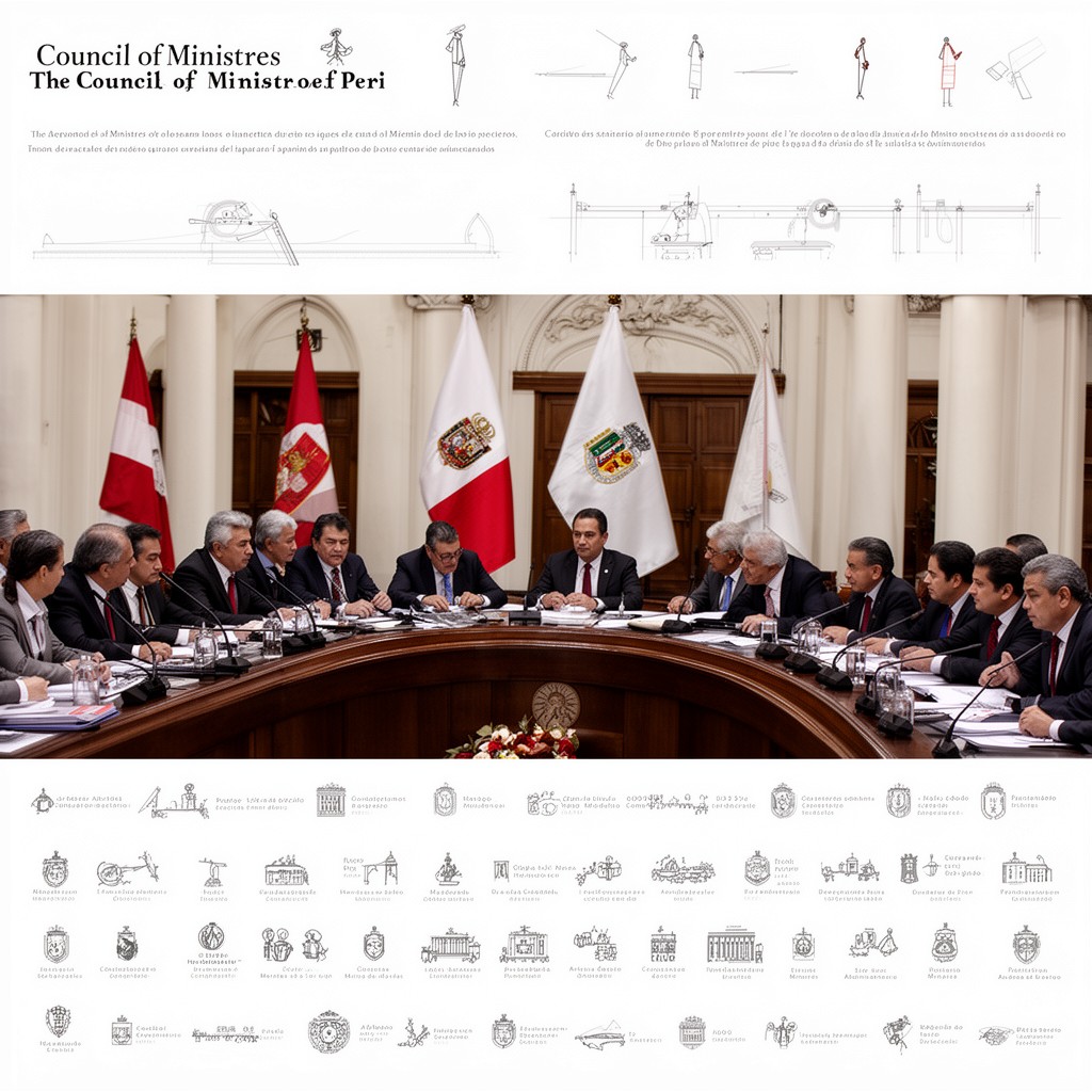 AI-generated illustration of Council of Ministers of Peru