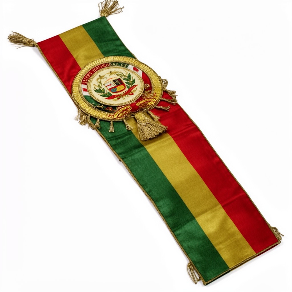 AI-generated illustration of Presidential sash of Peru