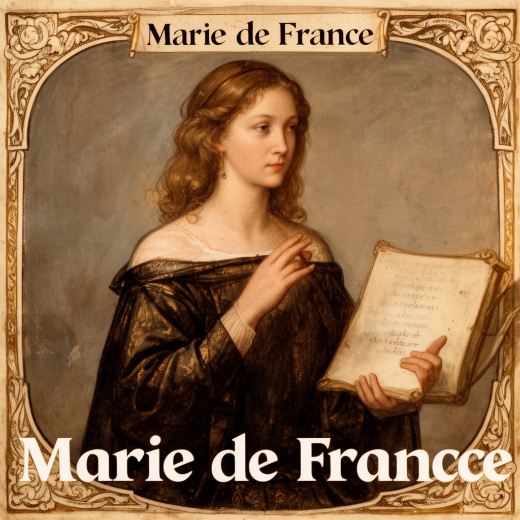 AI-generated illustration of Marie de France