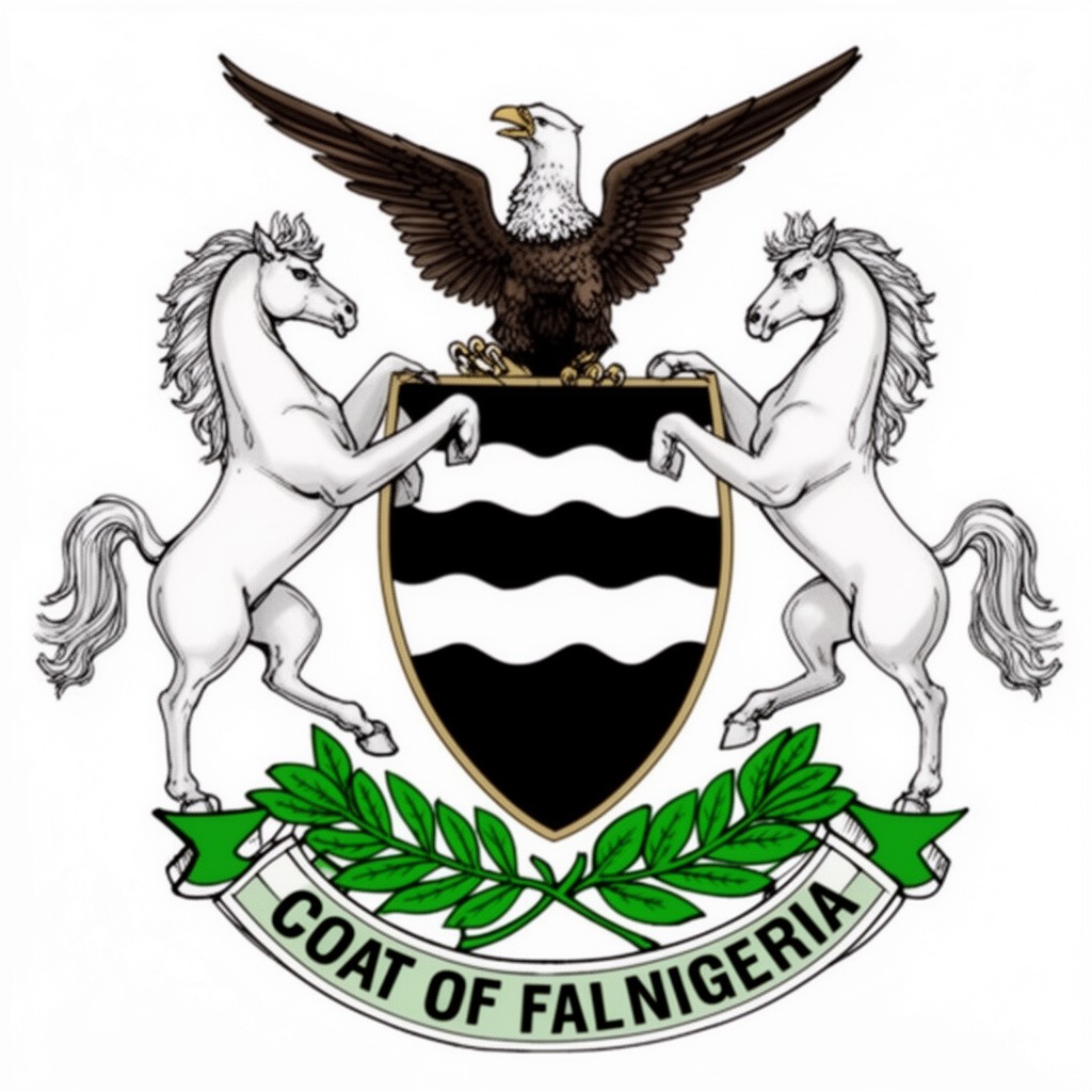 AI-generated illustration of Coat of arms of Nigeria