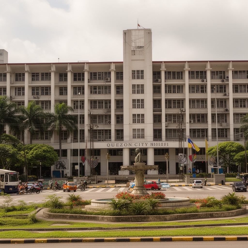 AI-generated illustration of Quezon City Hall