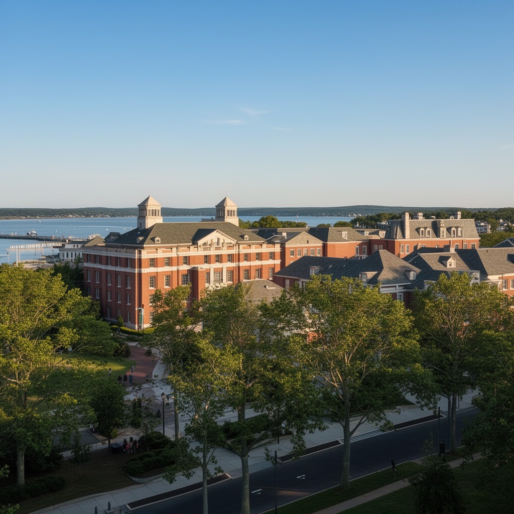 AI-generated illustration of Stony Brook Southampton