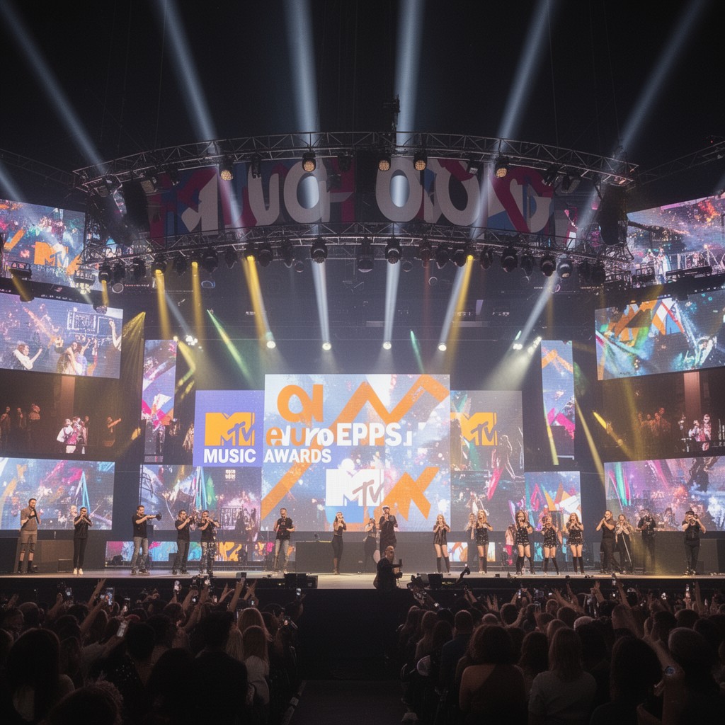 AI-generated illustration of MTV Europe Music Awards