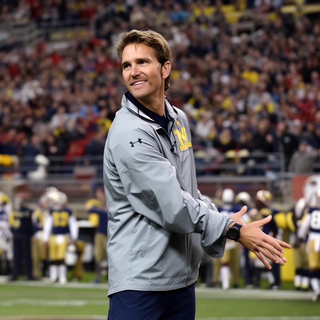 AI-generated illustration of Jim Harbaugh
