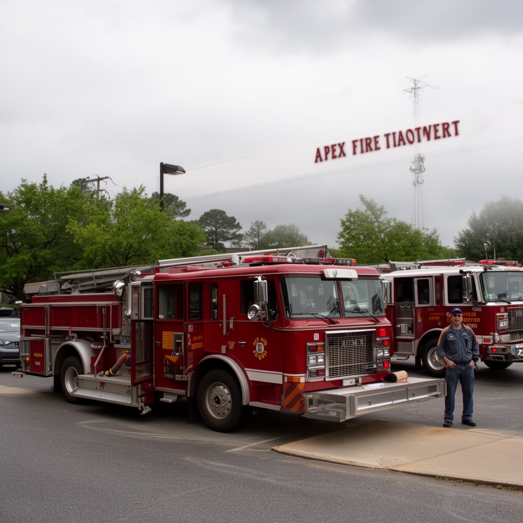 AI-generated illustration of Apex Fire Department