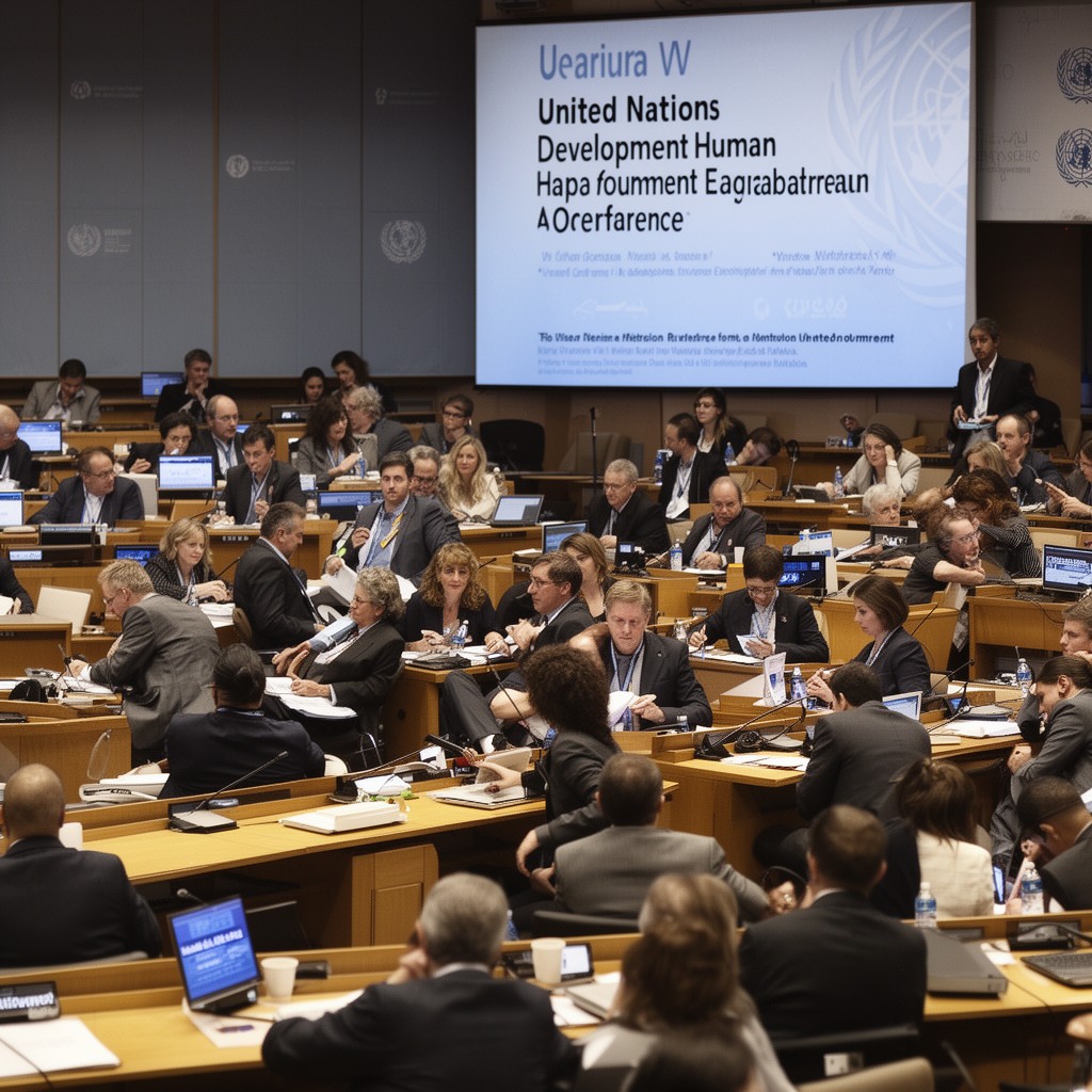 AI-generated illustration of United Nations conferences