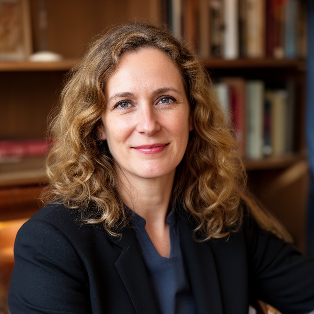 AI-generated illustration of Stacy Schiff