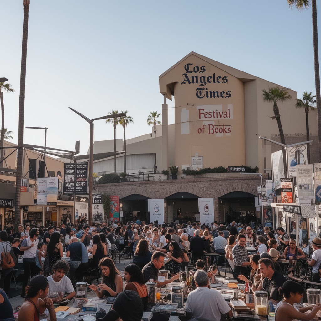 AI-generated illustration of Los Angeles Times Festival of Books